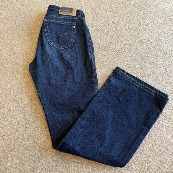 Mavi Jean 136 Molly Flare Y2K Boho Low Rise Button Fly Dark Wash Size 28 - Picture 14 of 16